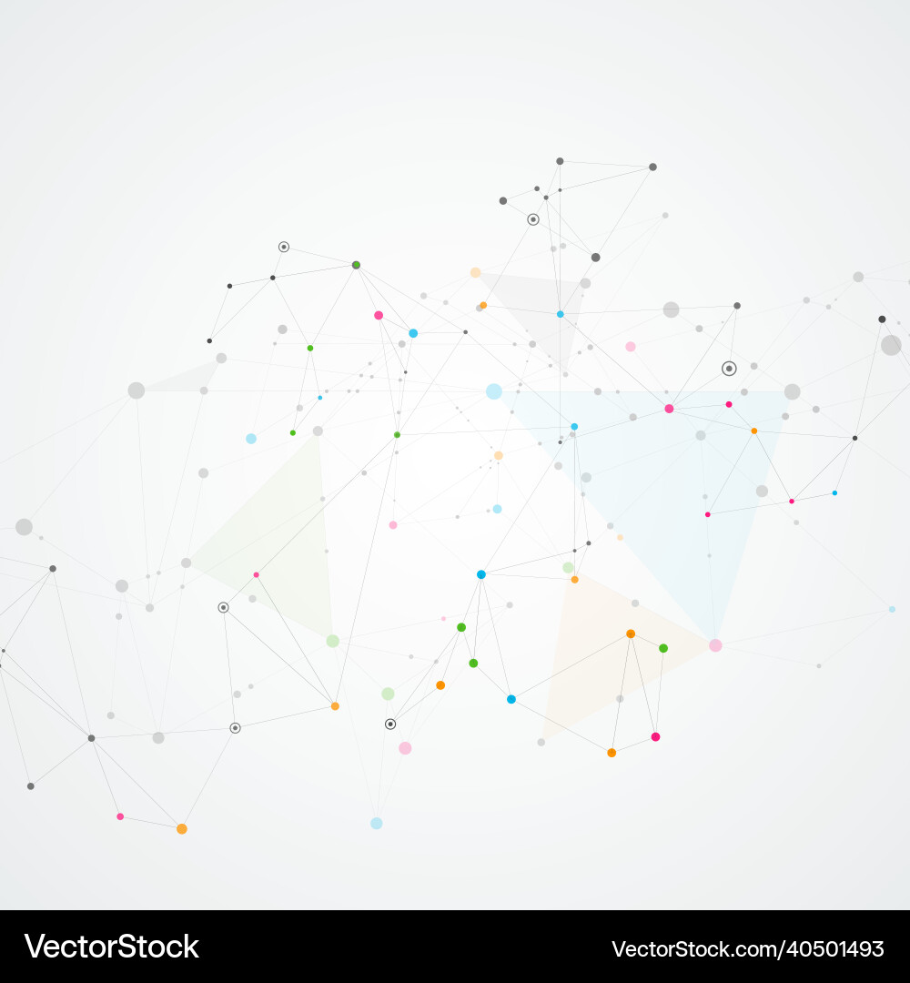 Colorful background with connection dots and lines Colorful background with connection dots and lines vector image