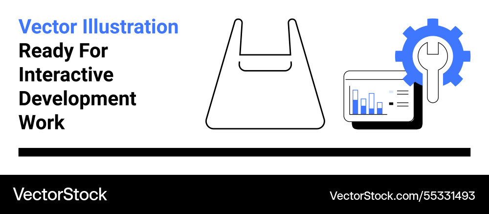 Development tools and digital analysis with gear Vector Image