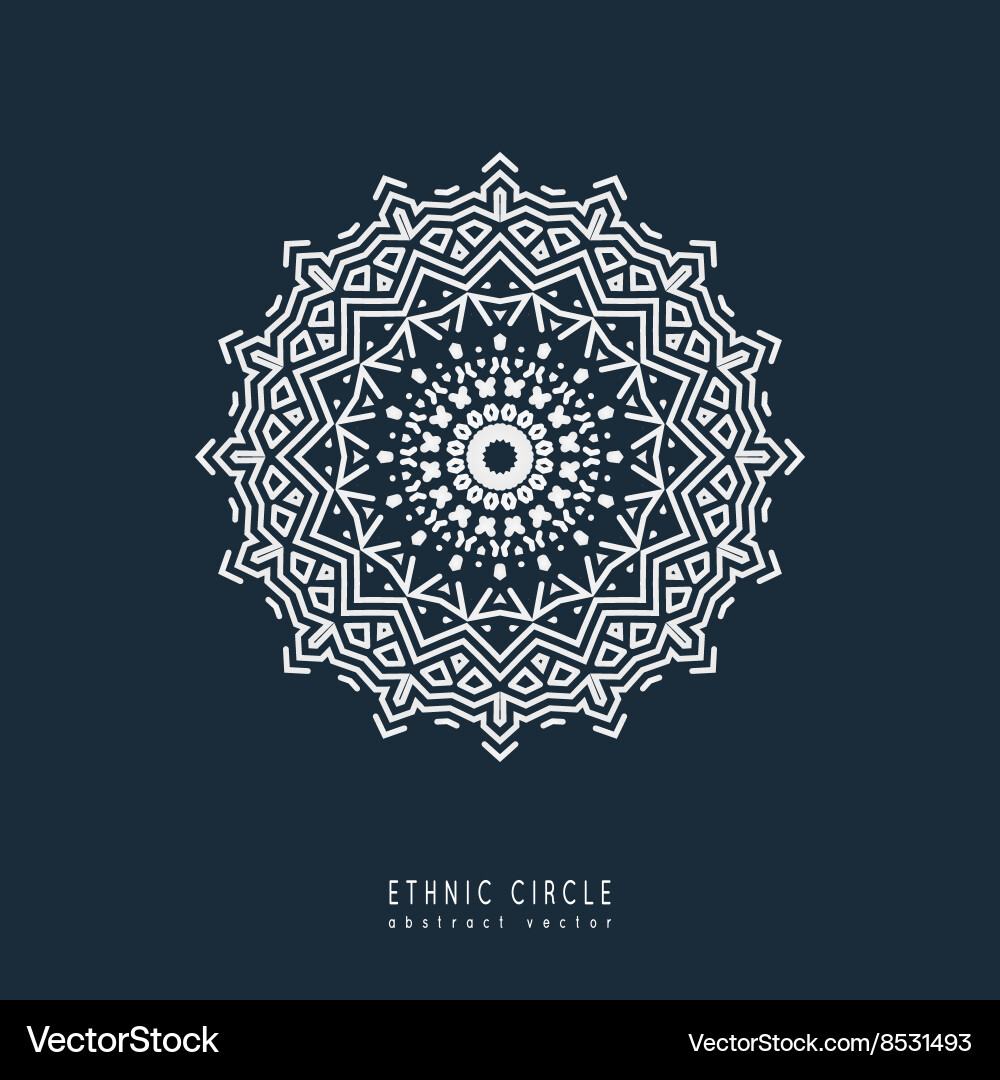 Ethnic mystical pattern with triangle and circles Ethnic mystical pattern with triangle and circles vector image