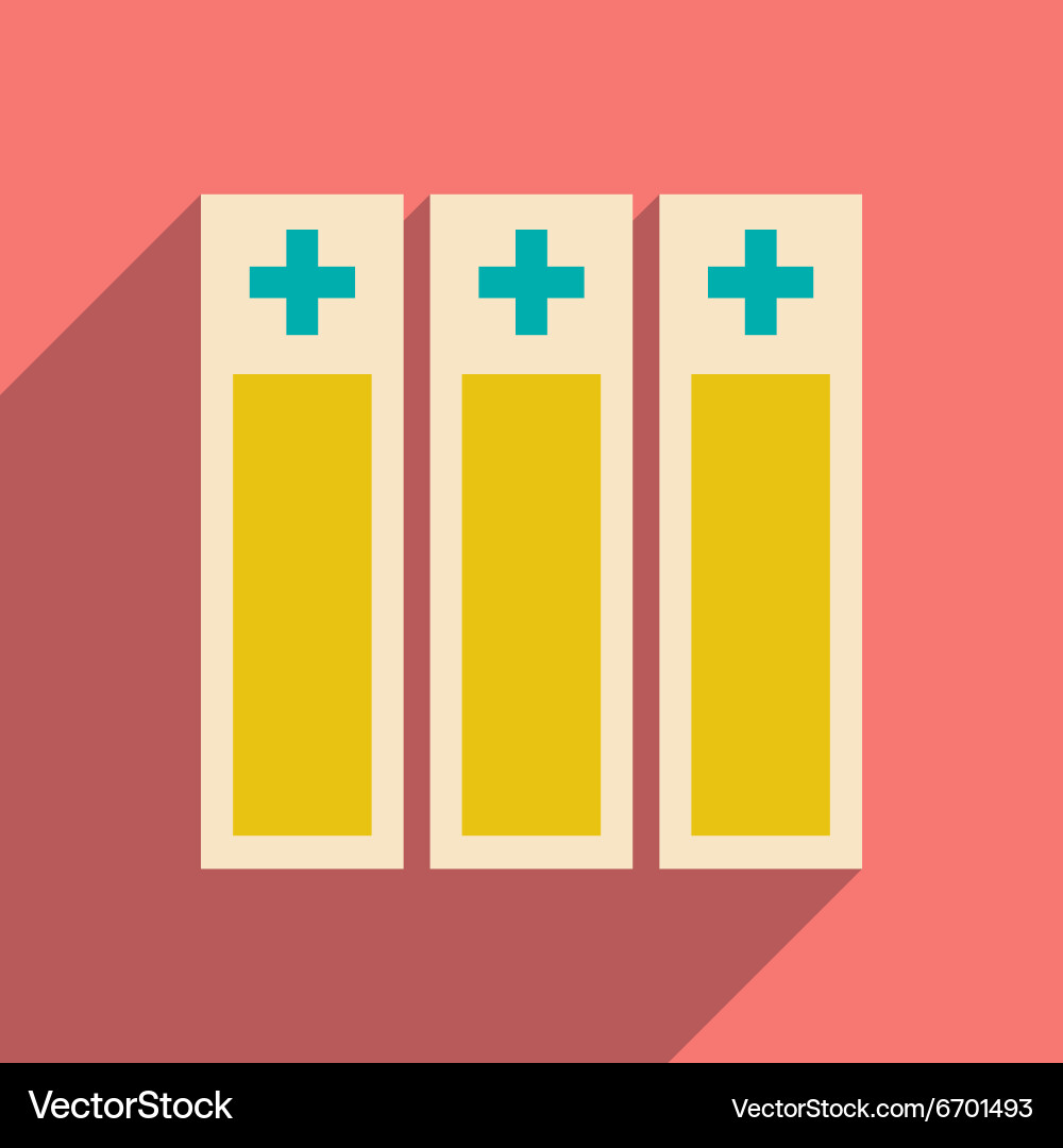 Flat with shadow icon and mobile application vector image