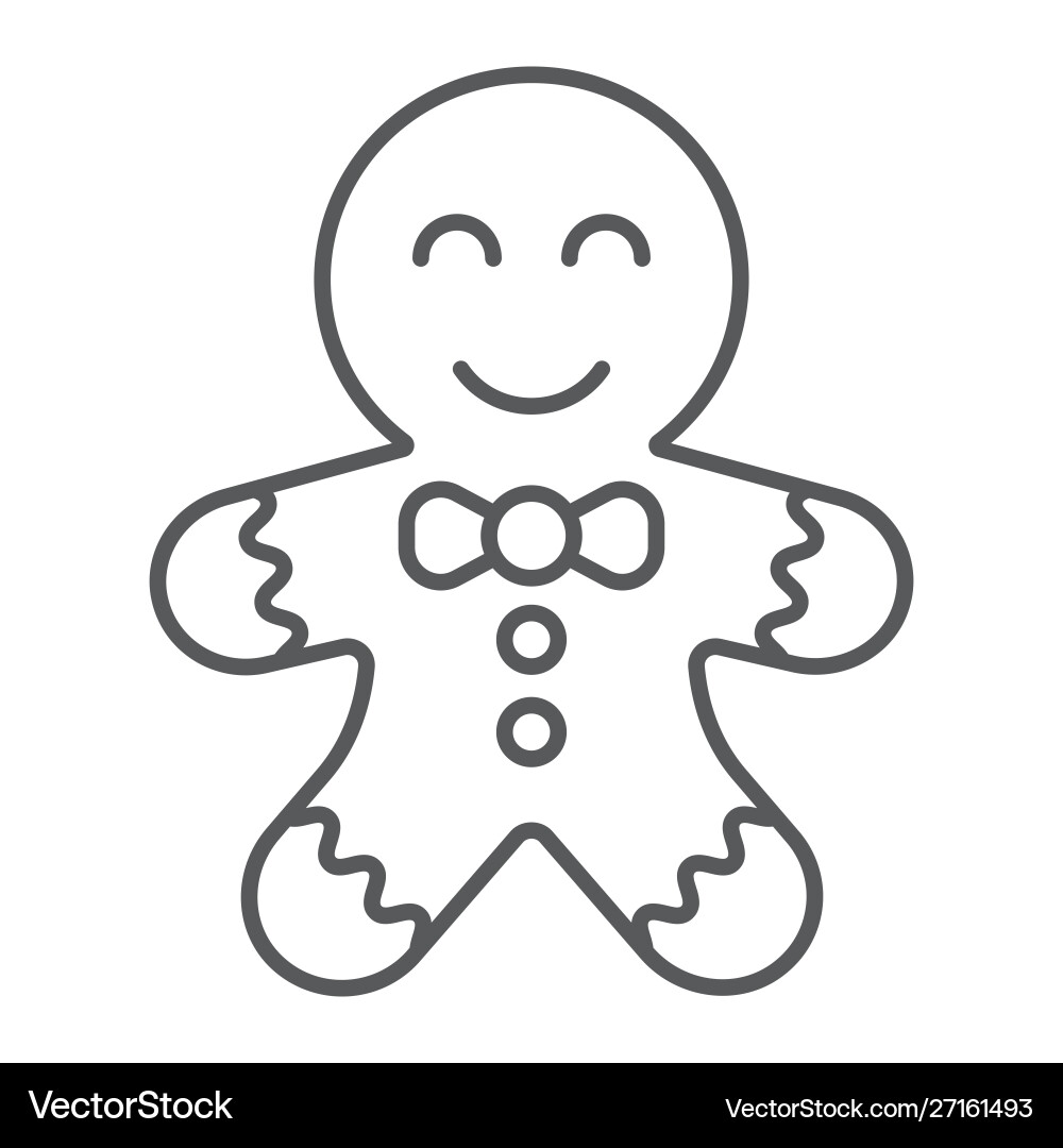 Gingerbread Cookie Icon - Weihnachten Vektorbild