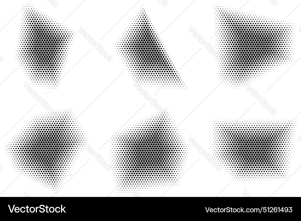 Halftone hexagon pattern reprographic technique Halftone hexagon pattern reprographic technique vector image