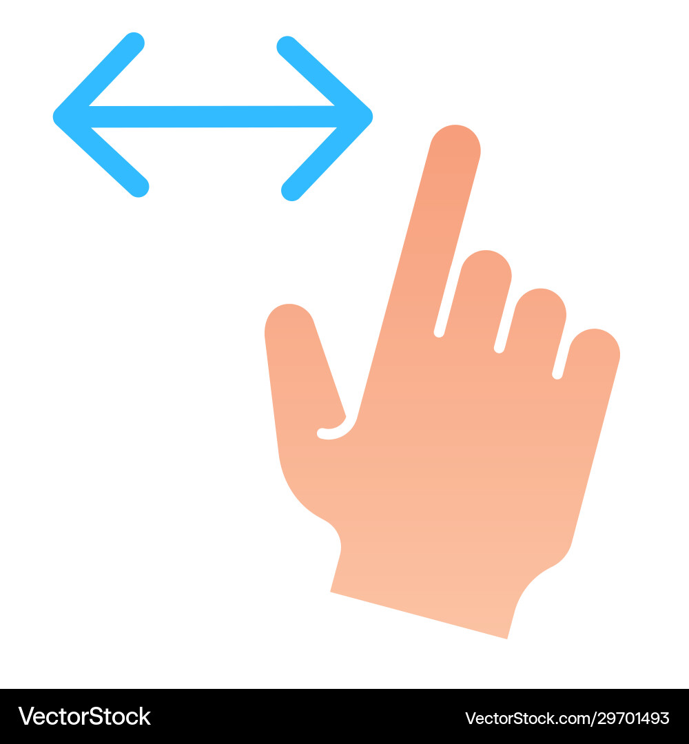 Horizontal scroll flat icon resize width Horizontal scroll flat icon resize width Vector Image