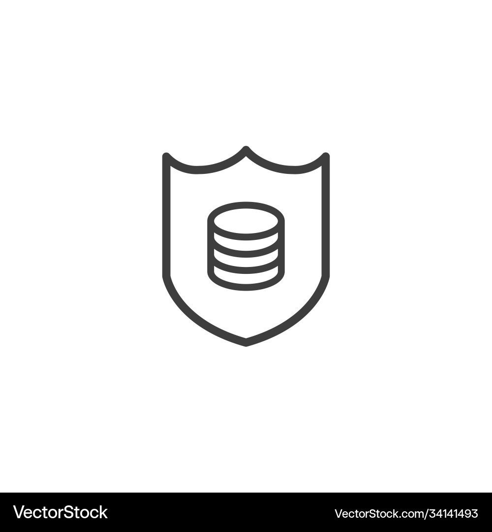 Privatnetzwerk Shield und Datenbank mit Daten Privatnetzwerk Shield und Datenbank mit Daten Vektorbild