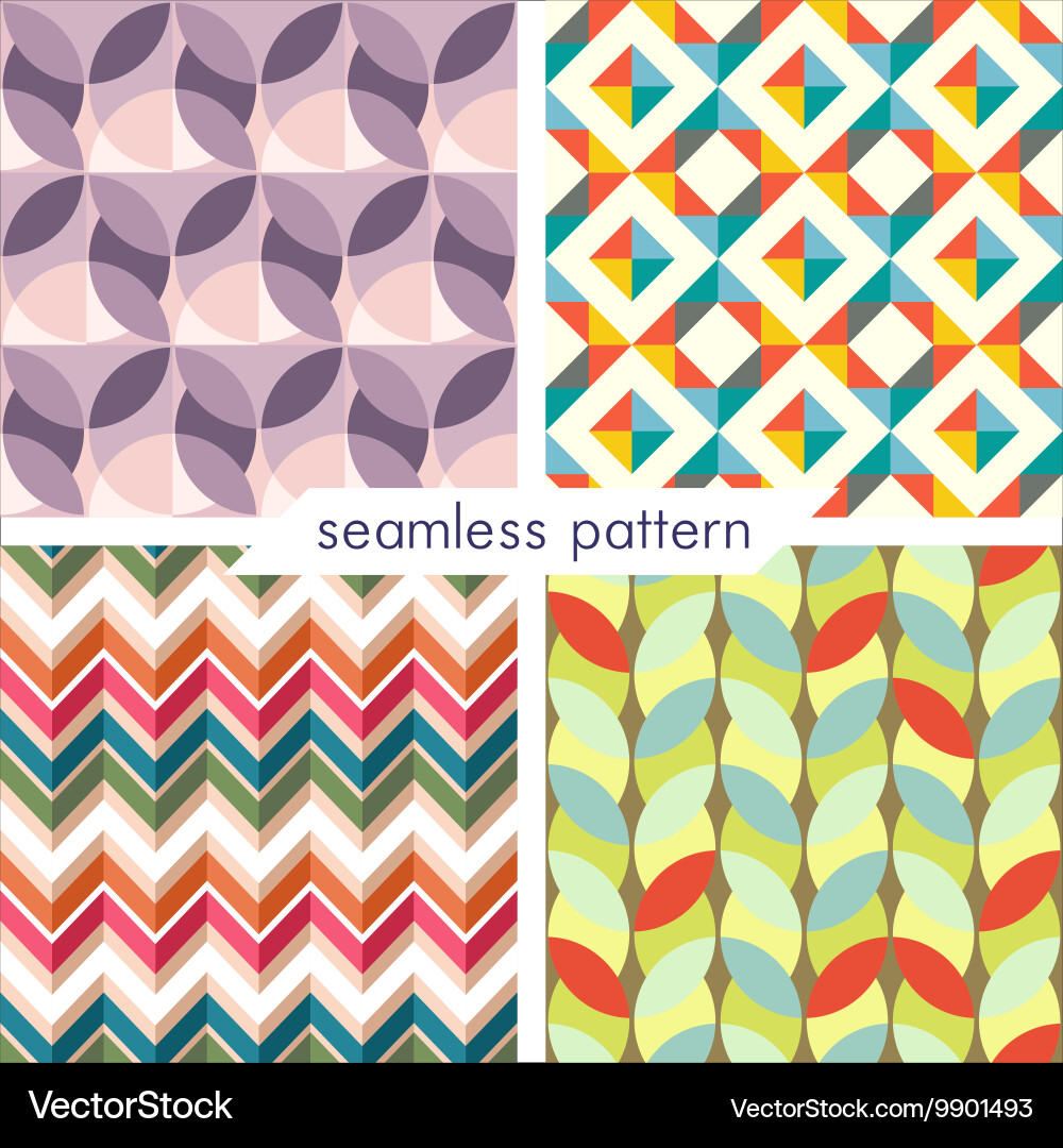 Seamless pattern set 13 Vector Image