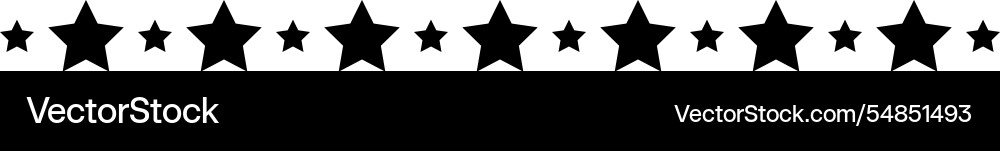 Star divider border frame horizontal line shape Star divider border frame horizontal line shape vector image