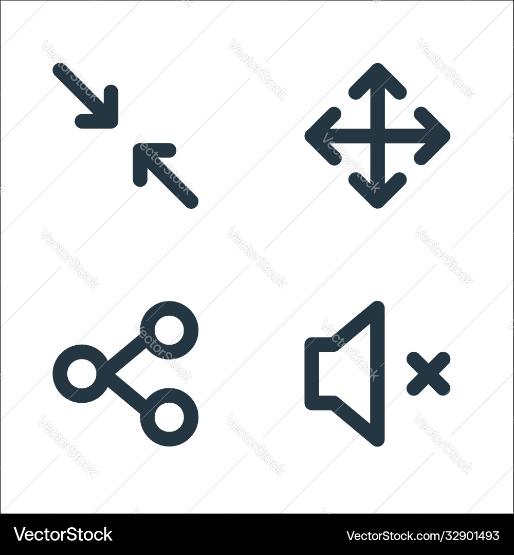 User interface line icons linear set quality User interface line icons linear set quality vector image