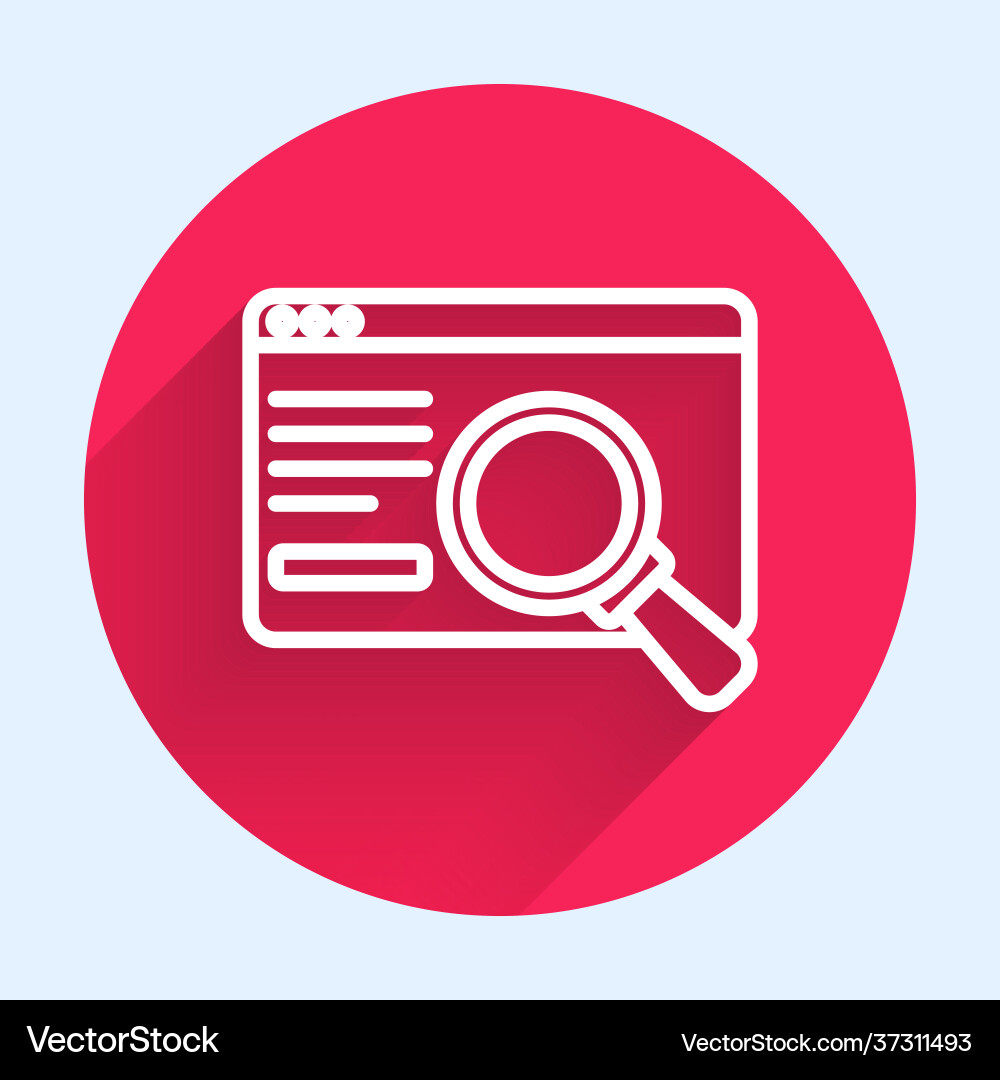 White line ui or ux design icon isolated with long vector image