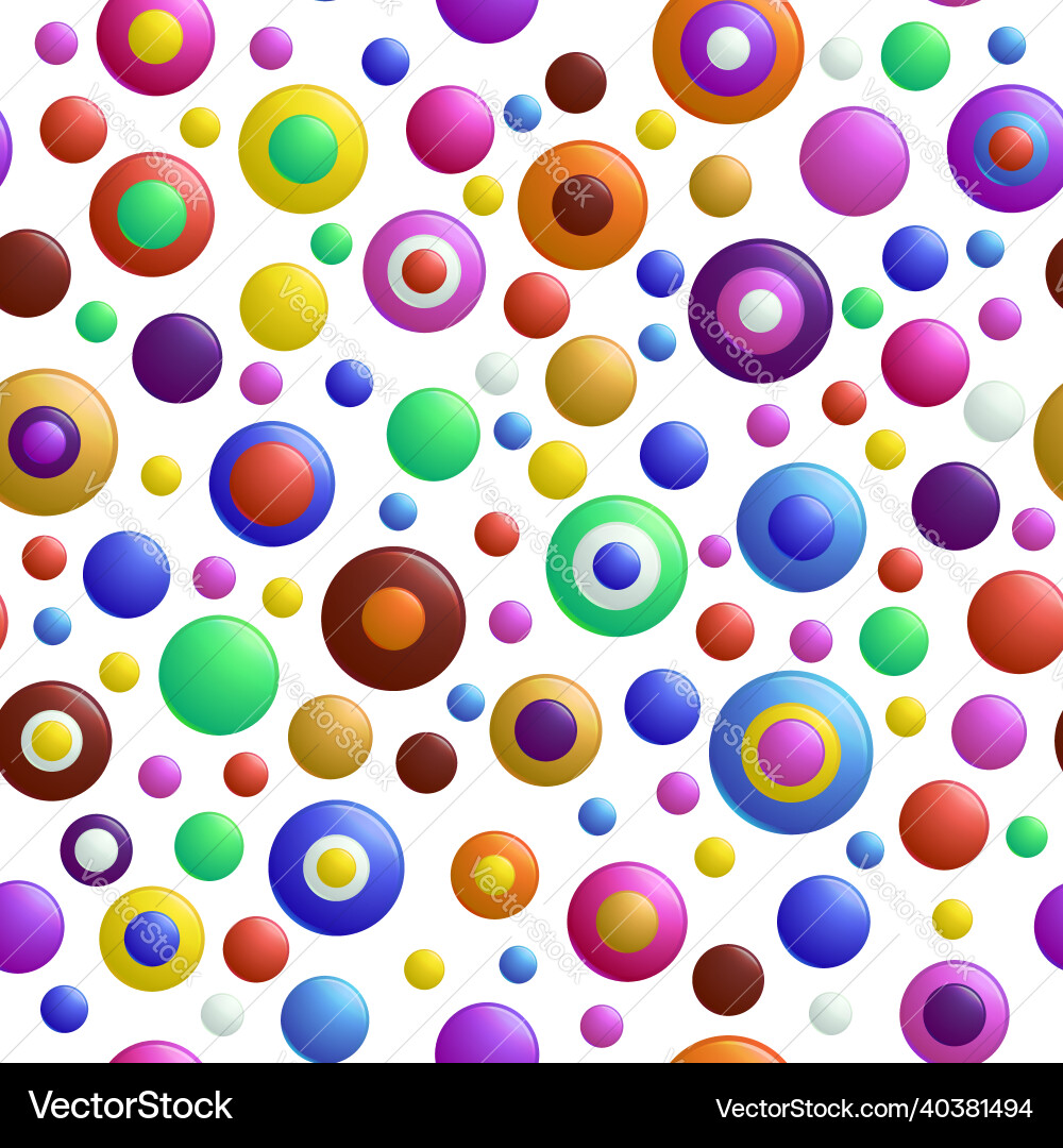 A pattern of multi-colored volumetric buttons A pattern of multi-colored volumetric buttons vector image