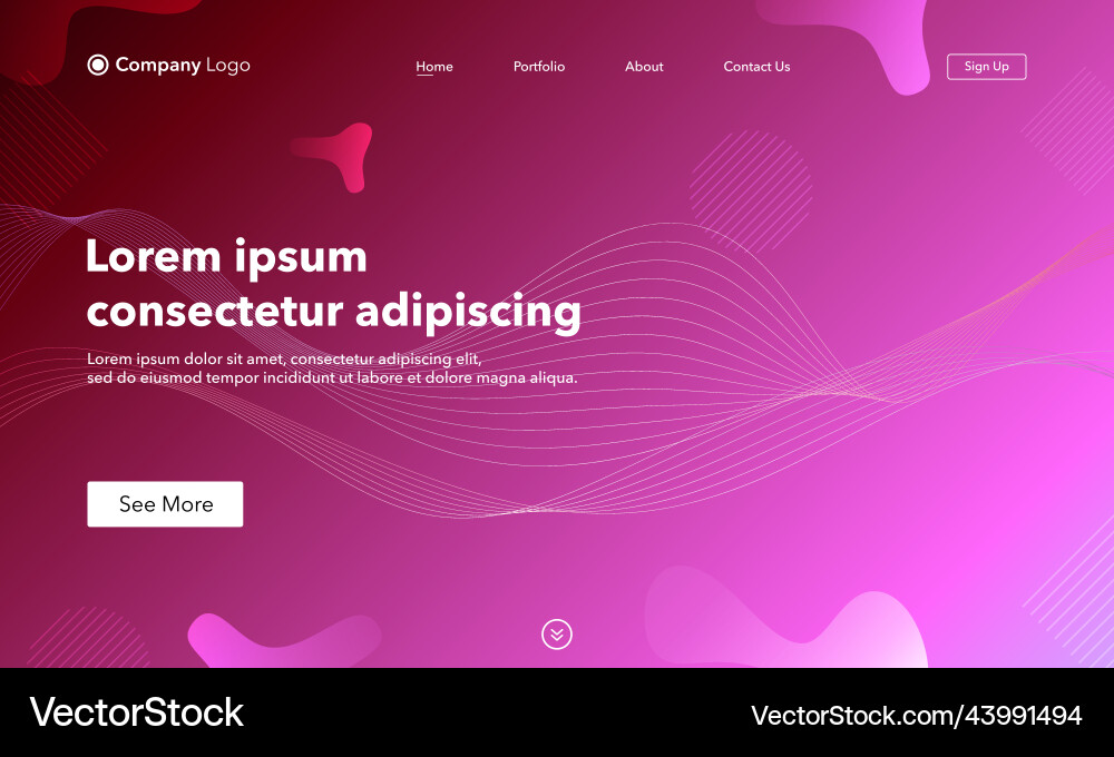 Abstract background website landing page template Abstract background website landing page template Vector Image