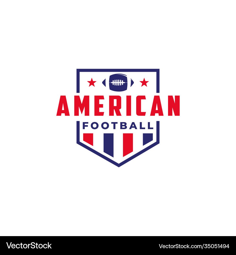 Badge patch emblem american football sport logo Badge patch emblem american football sport logo vector image