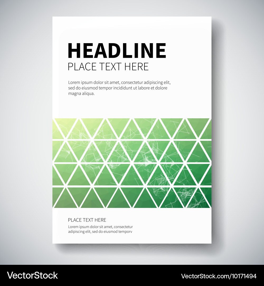 Cover design with abstract colorful triangulated Vector Image