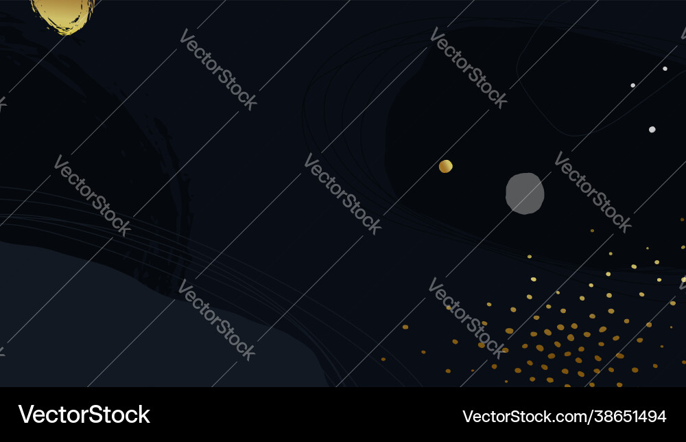 Dunkelblauer künstlerischer Hintergrund mit Goldkonfetti Dunkelblauer künstlerischer Hintergrund mit Goldkonfetti vektorbild
