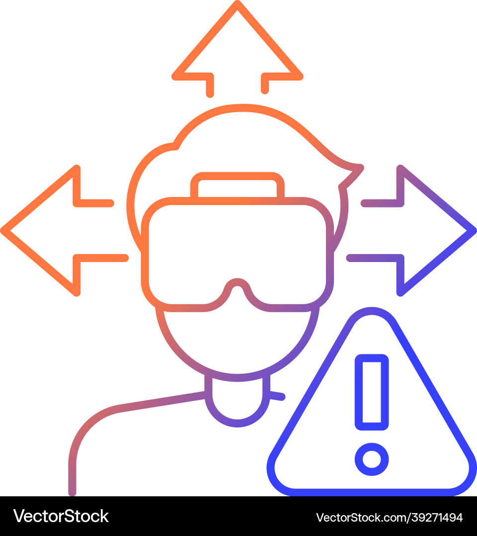 Ensure space around you gradient linear manual Ensure space around you gradient linear manual vector image