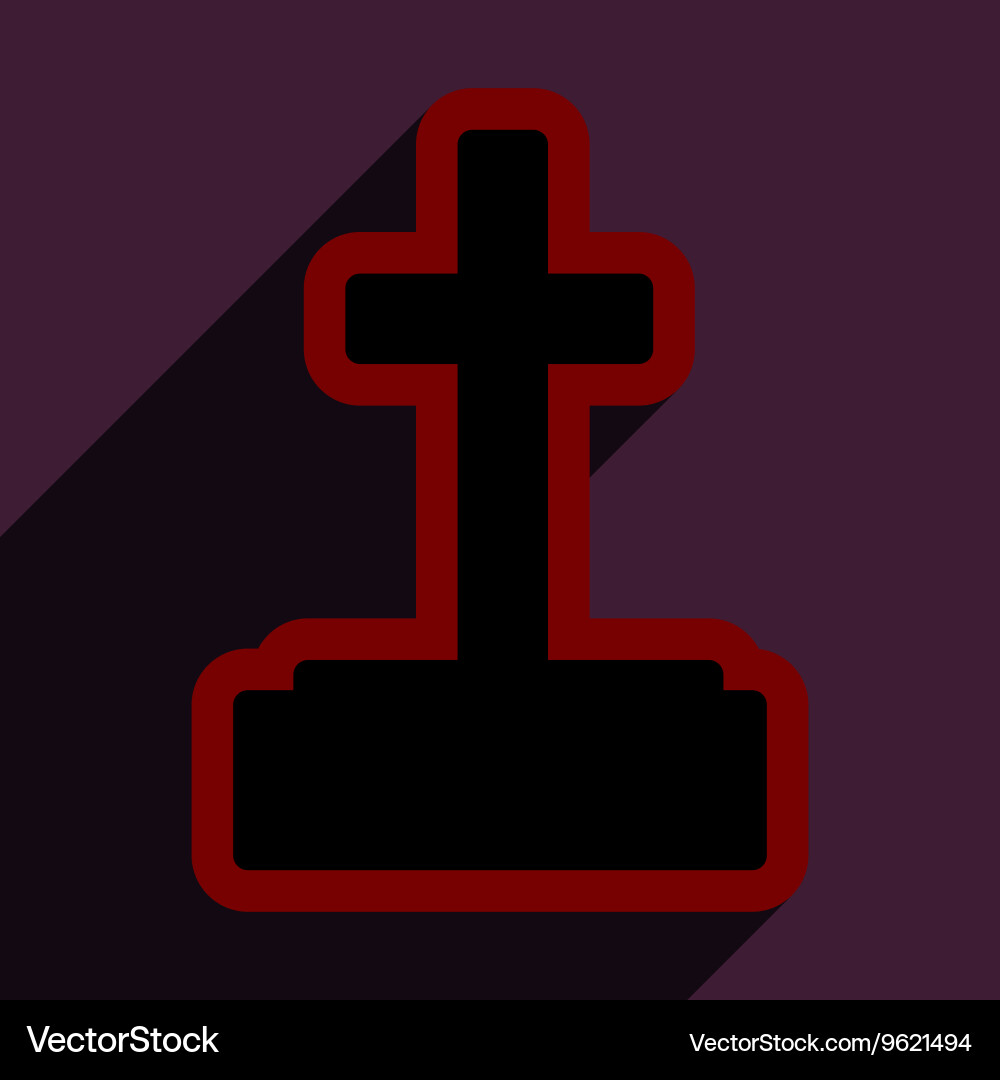 Flat with shadow icon and mobile application Vector Image