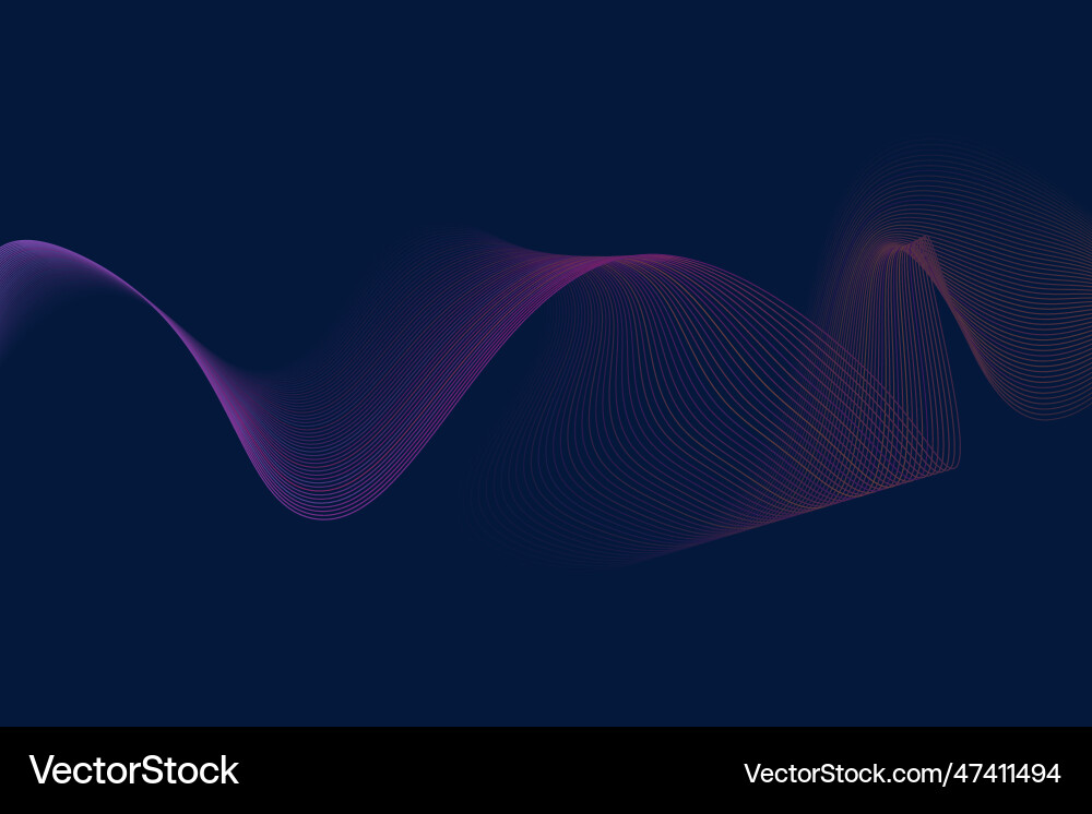 Gradient wave lines background orange Gradient wave lines background orange vector image