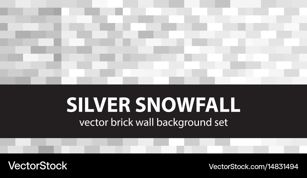 Rectangle pattern set silver snowfall seamless vector image
