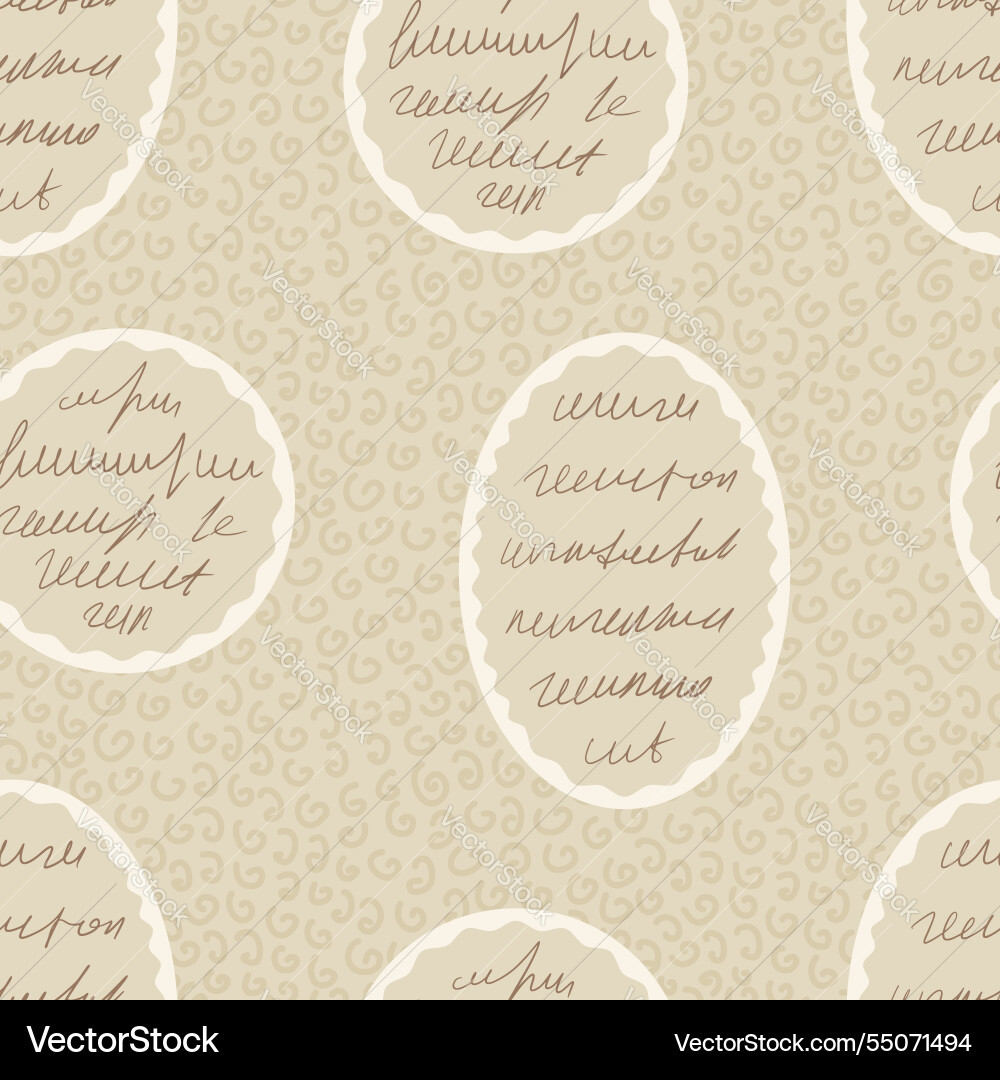 Scribble handwritten text seamless pattern Scribble handwritten text seamless pattern vector image