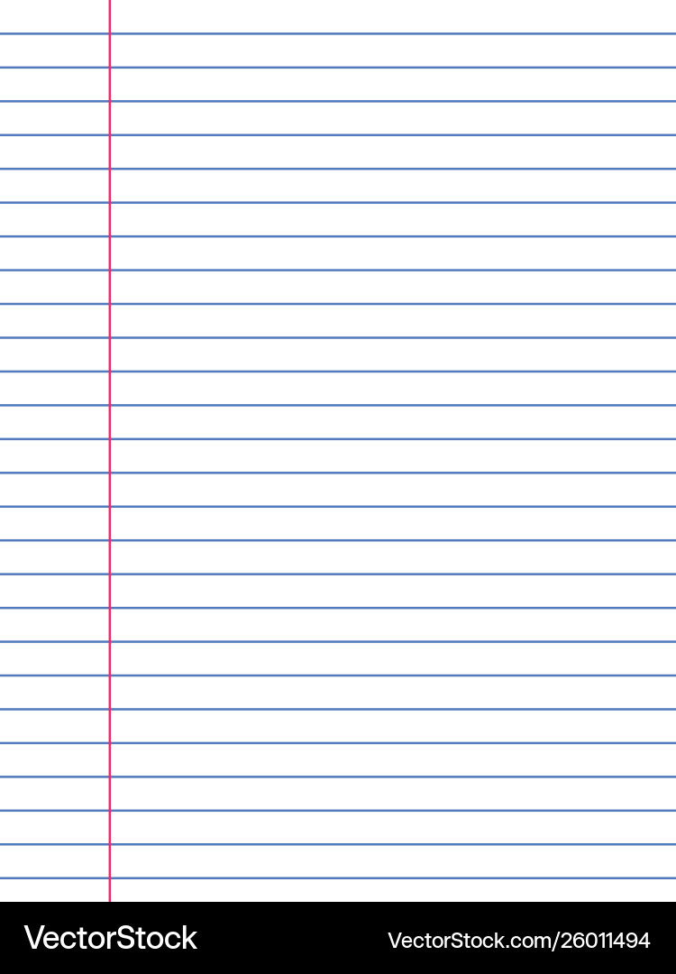 Sheets lined paper with border from Sheets lined paper with border from vector image