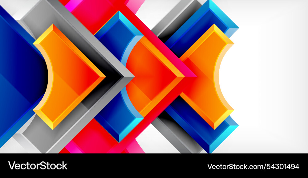 Square arrow shapes with round elements Square arrow shapes with round elements Vector Image