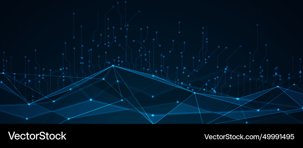 Abstract artificial intelligence cloud computing Vector Image