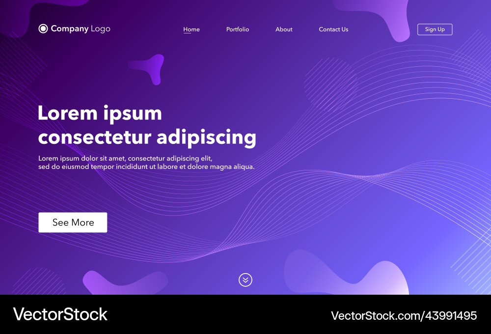 Abstract background website landing page template Abstract background website landing page template vector image