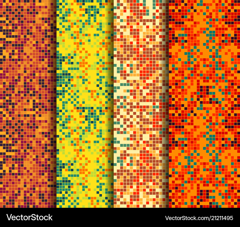 Abstract backgrounds set with colorful pixels Abstract backgrounds set with colorful pixels vector image