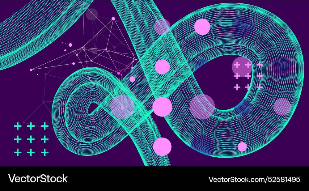 Abstract wave is made in a frame style template Vector Image