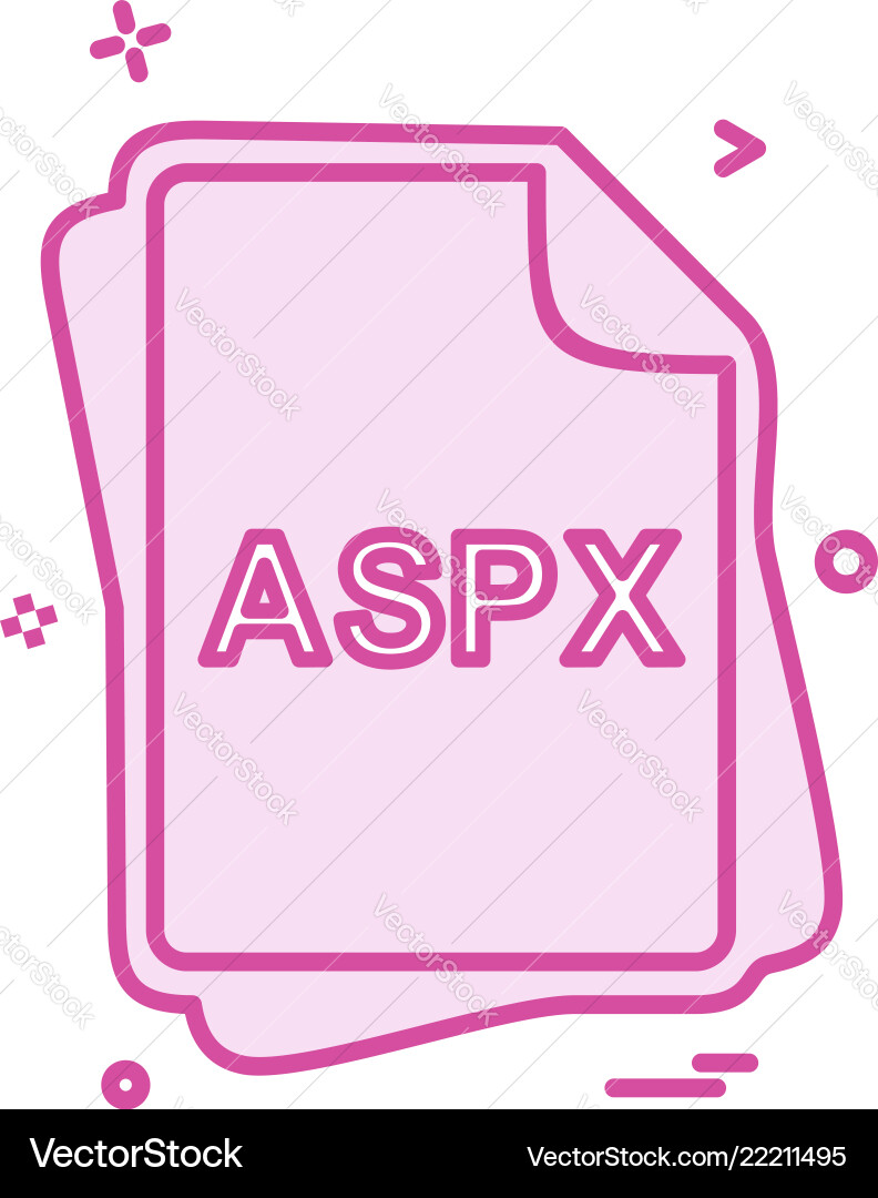 Aspx file type icon design Aspx file type icon design vector image