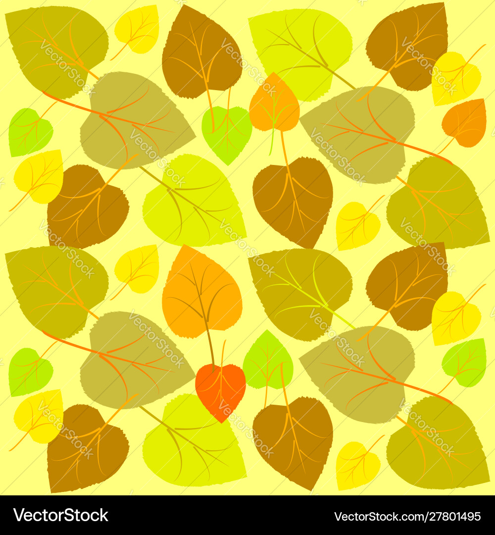Autumn square pattern fallen leaves in simple Autumn square pattern fallen leaves in simple vector image