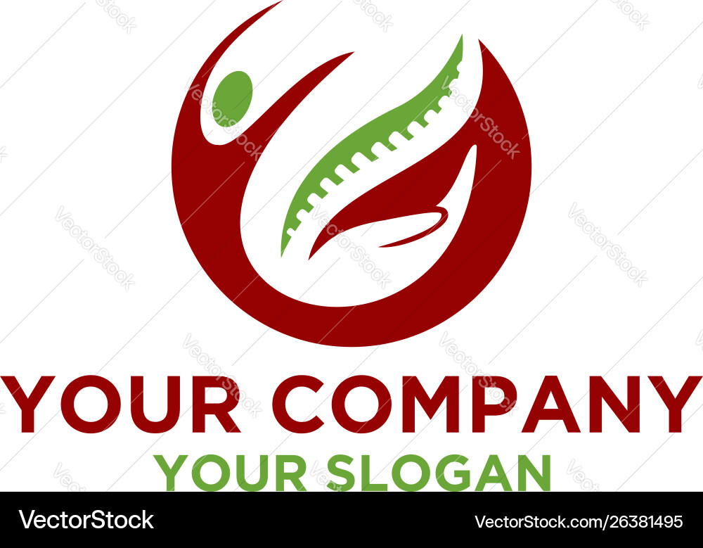 Chiropractic natürliches Logo Design Chiropractic natürliches Logo Design vektorbild
