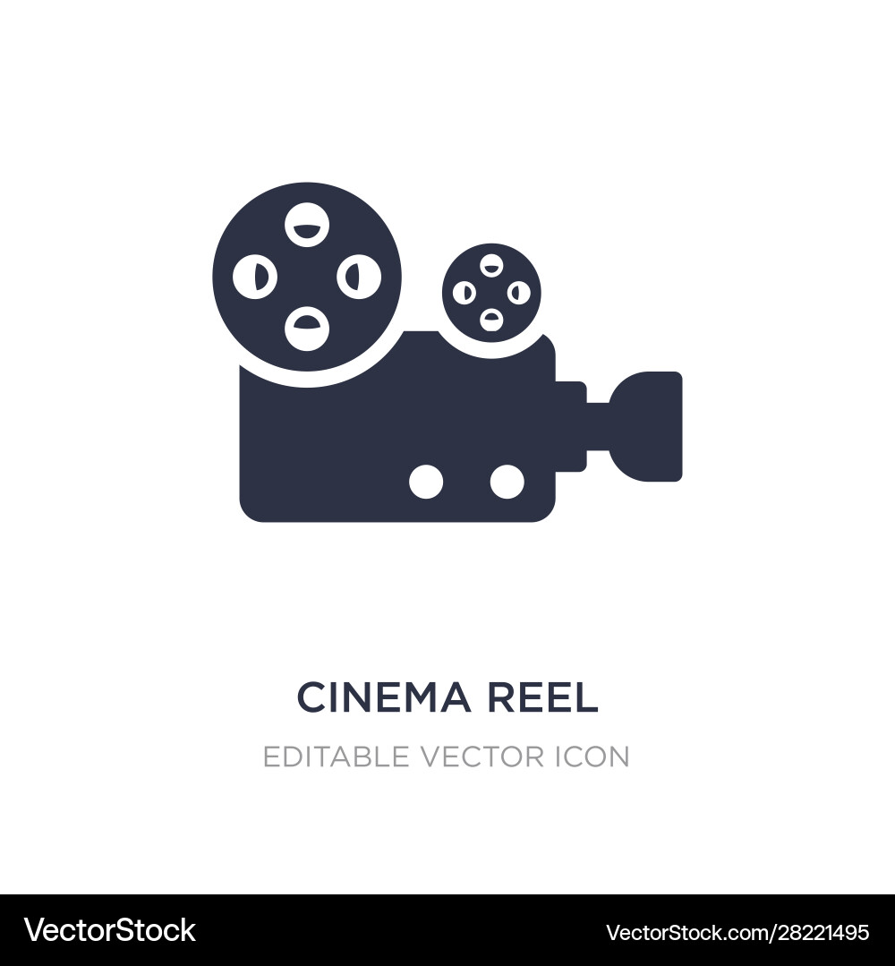 Cinema reel video camera icon on white background Vector Image