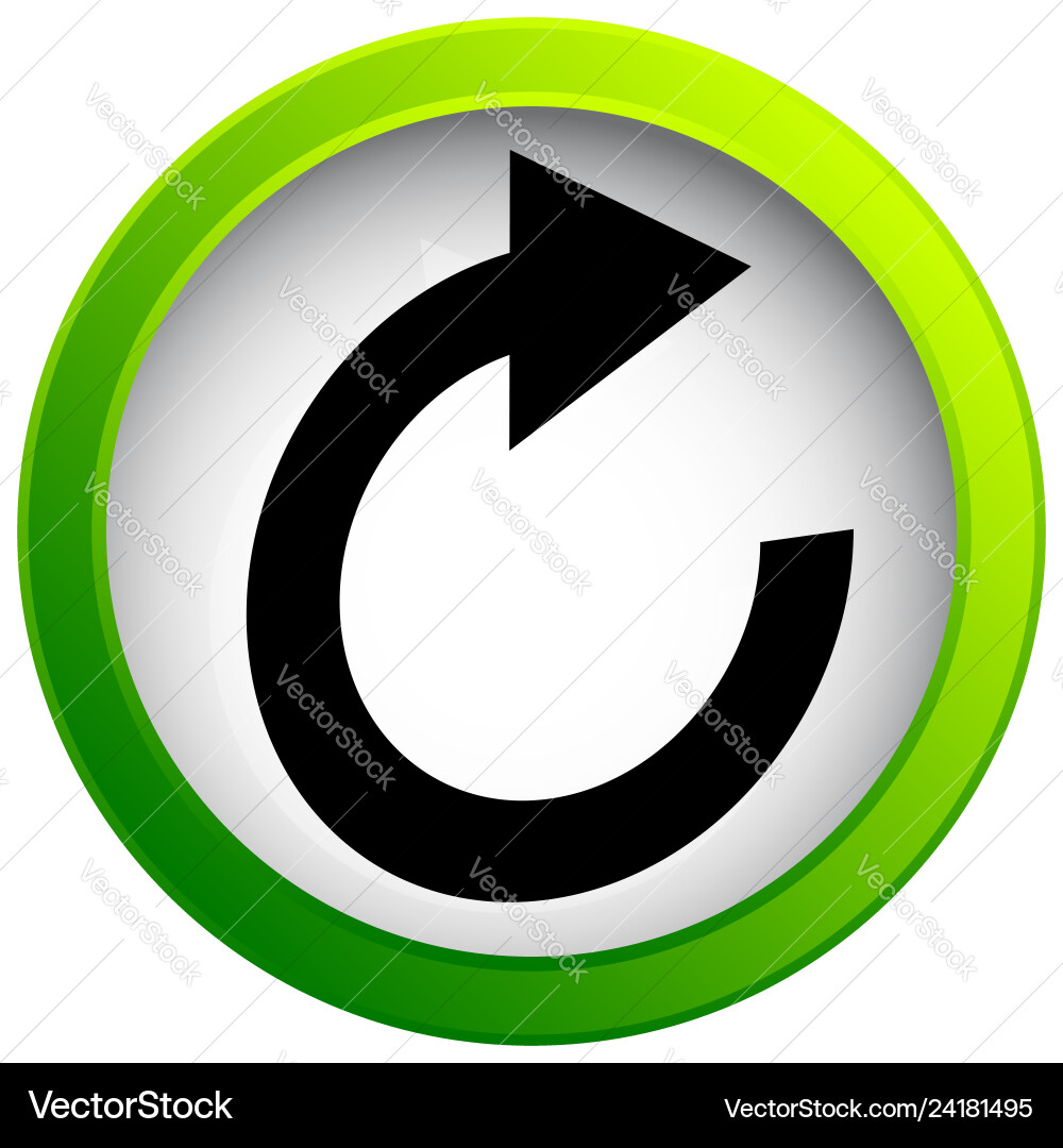 Circular arrow icon revolve rotate iteration vector image