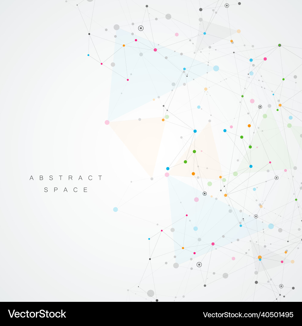 Colorful background with connection dots and lines Colorful background with connection dots and lines vector image