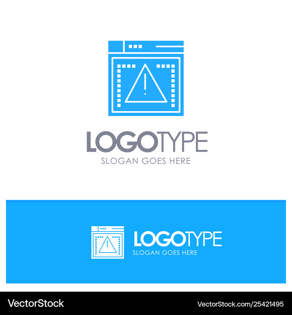 Computing coding error blue logo Computing coding error blue logo vector image