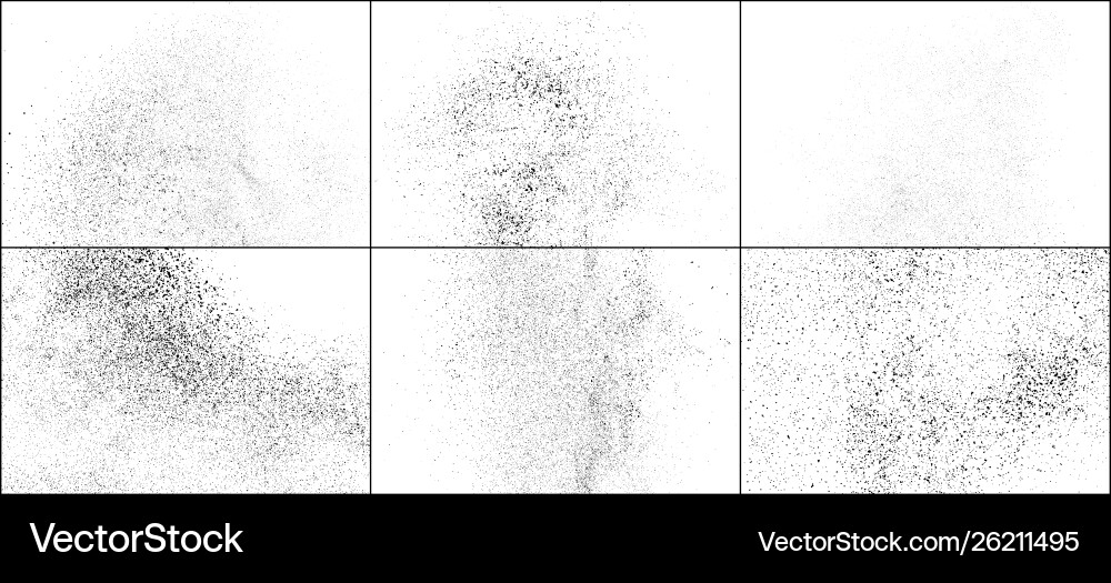 Dark rough noise particles set elements Dark rough noise particles set elements vector image