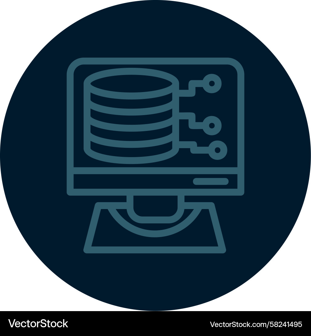 Data Line Icon - Multi Color Vector Image