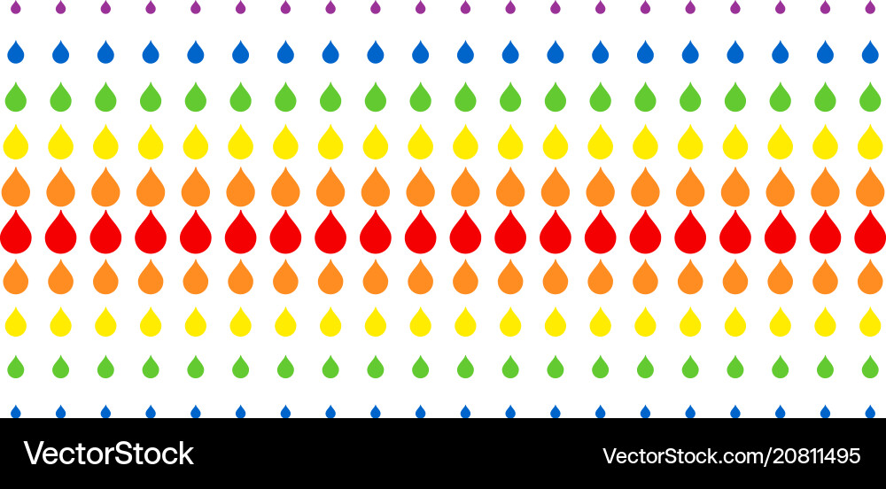 Drop shape halftone spectral grid Vector Image