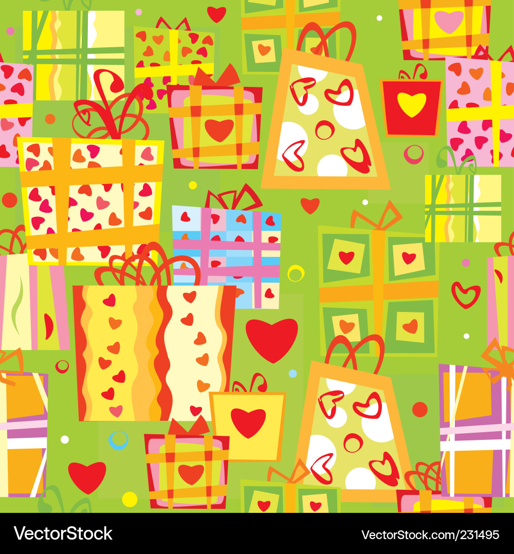 Gift Box Pattern vector image