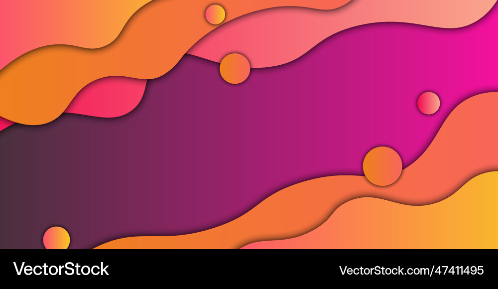 Gradient wave paper style background red Gradient wave paper style background red vector image