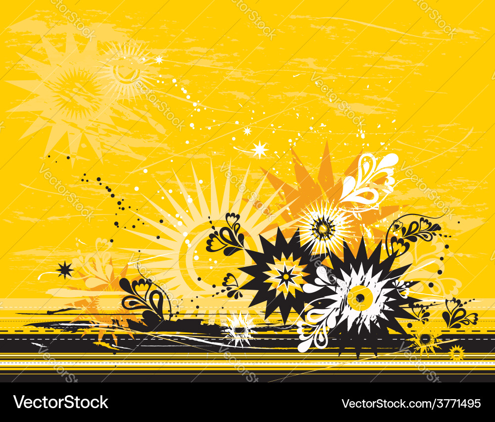 Grunge background with many circles and shapes vector image
