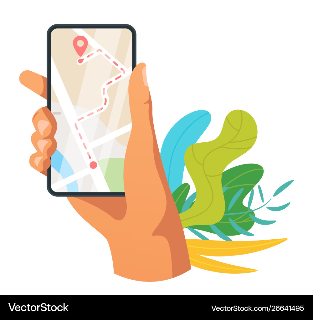 Navigation mobile app Vector Image