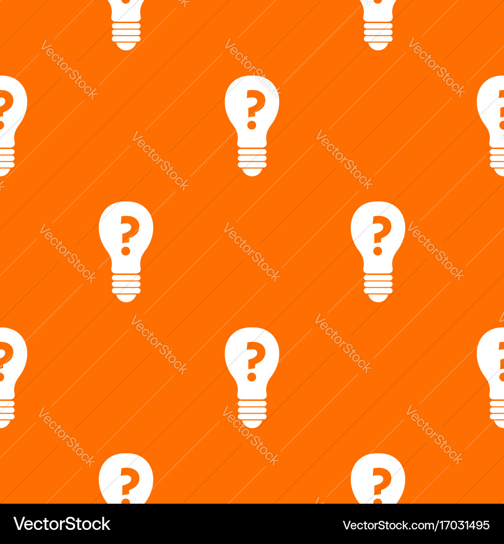 Question Mark Lightbulb Pattern vector image