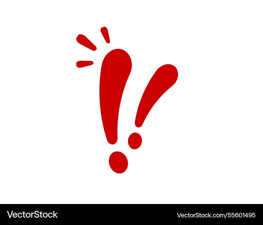 Red exclamation and question marks symbol vector image