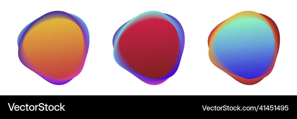 Set of liquid colorful abstract rounded shapes Set of liquid colorful abstract rounded shapes vector image