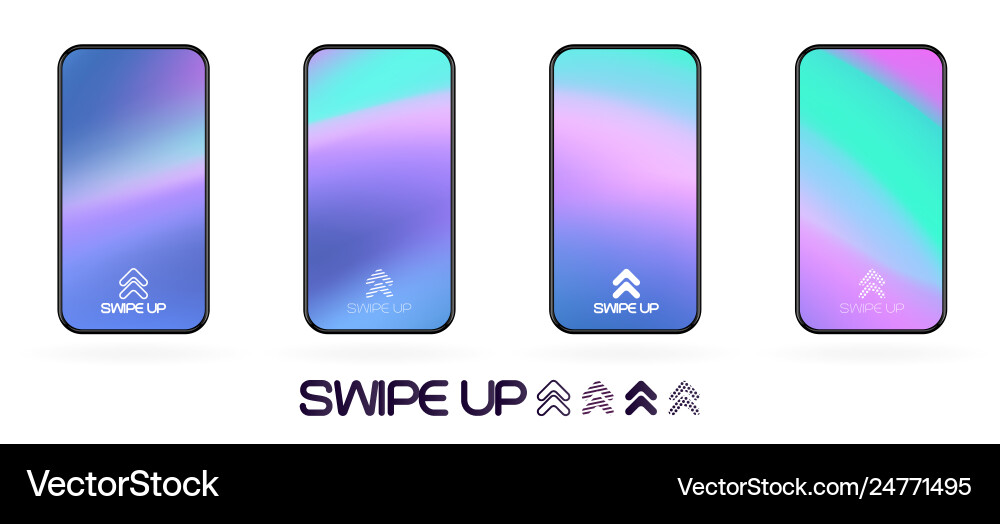 Swipe up template with abstract backdrop Swipe up template with abstract backdrop vector image