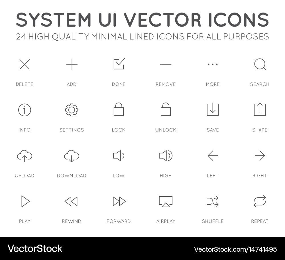 System Benutzeroberfläche ui icon setzen hohe Qualität vektorbild