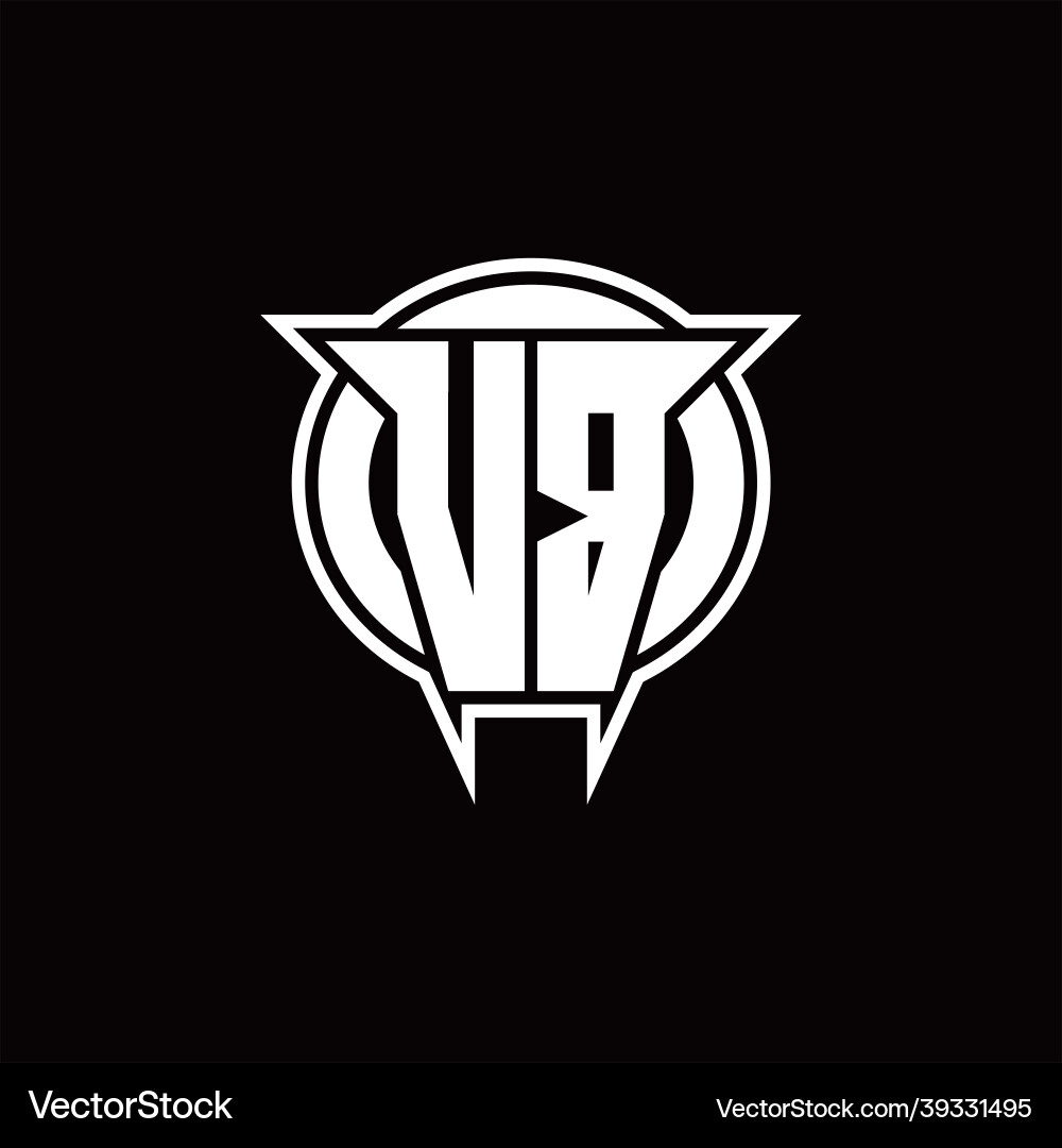 Vb logo monogram with circle rounded shape design Vector Image