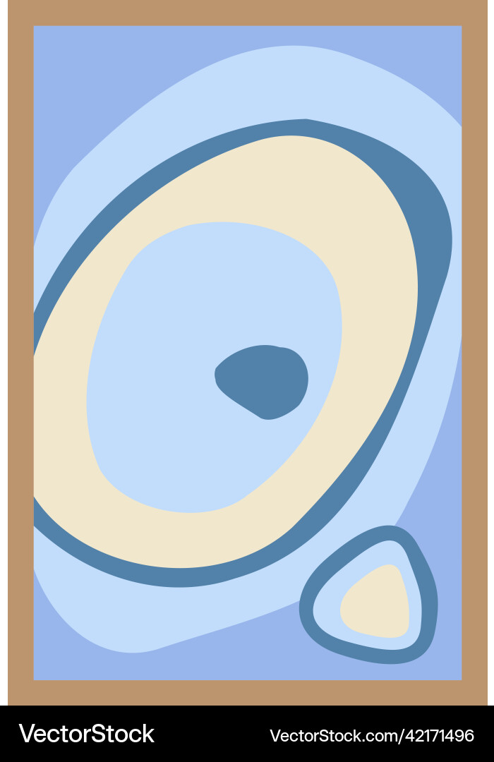 Abstract artwork in frame semi flat color object Abstract artwork in frame semi flat color object vector image