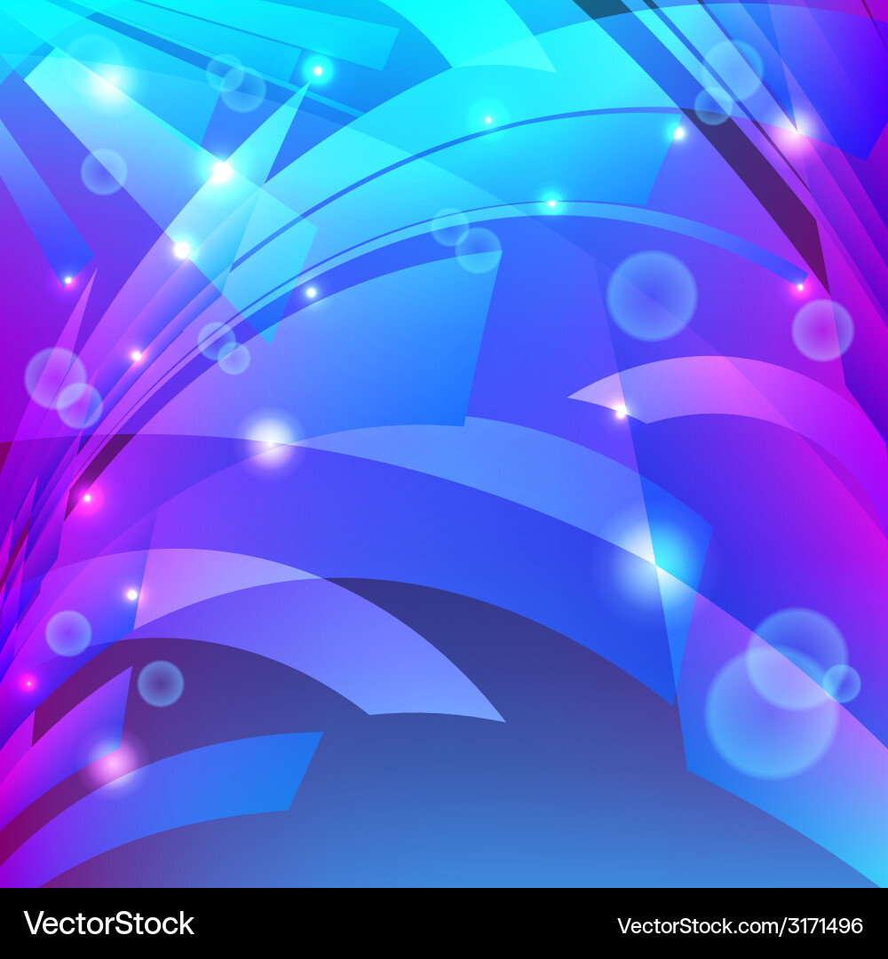 Abstract background with waves and glowing dots vector image